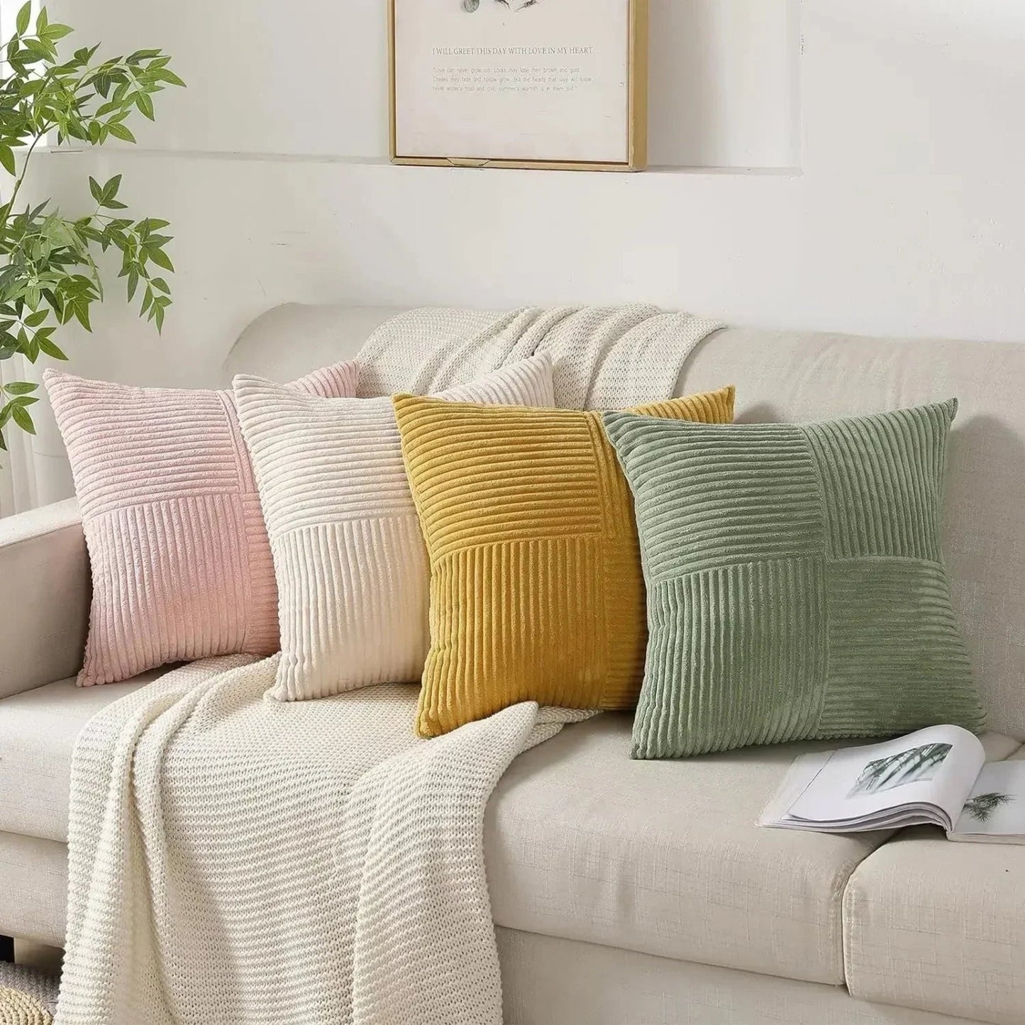 Soft Velvet Pillow Covers – Plush Square Cushion Cases - Pexav