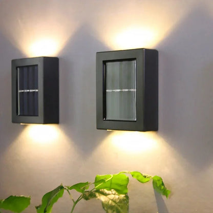 Bright Outdoor Solar Powered Wall Lights