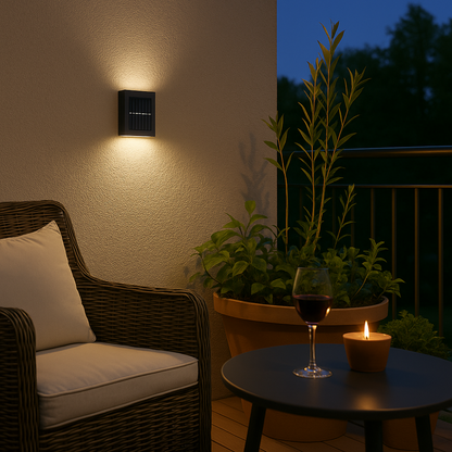 Bright Outdoor Solar Powered Wall Lights