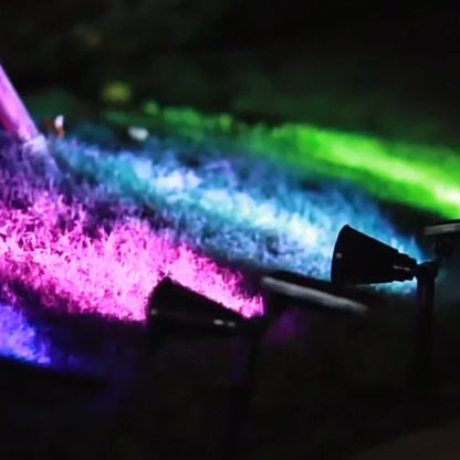 Colorful Outdoor Solar Powered LED Yard Spotlight