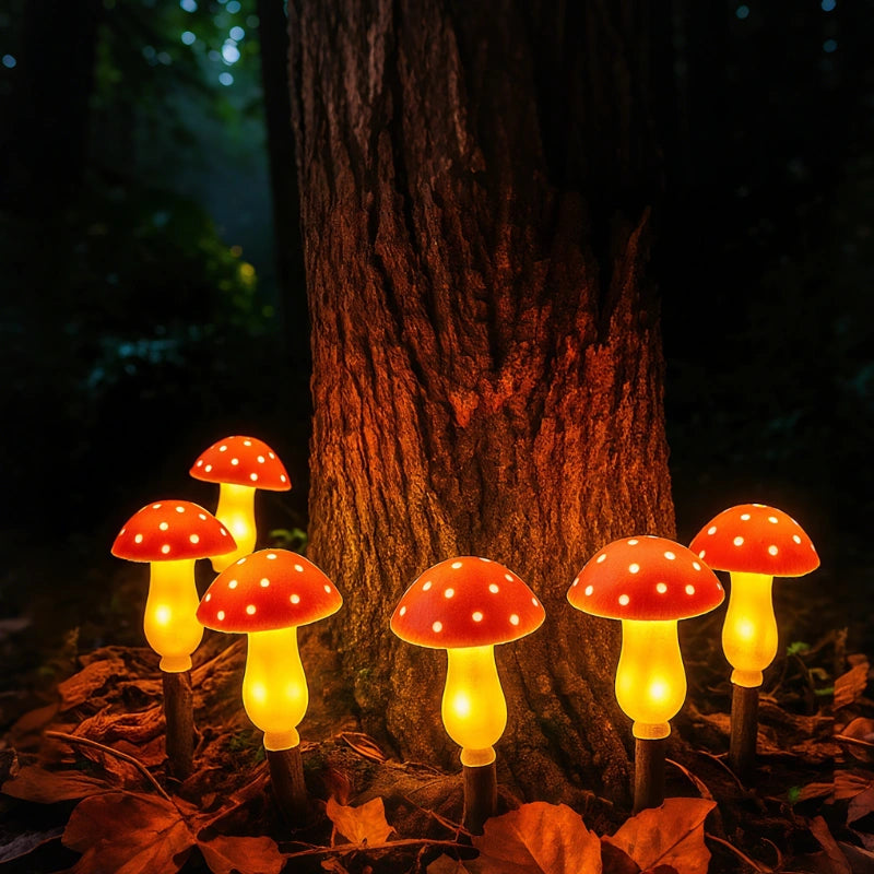 Colorful Outdoor Mushroom Solar Lights - 8 Mode Waterproof - Pexav