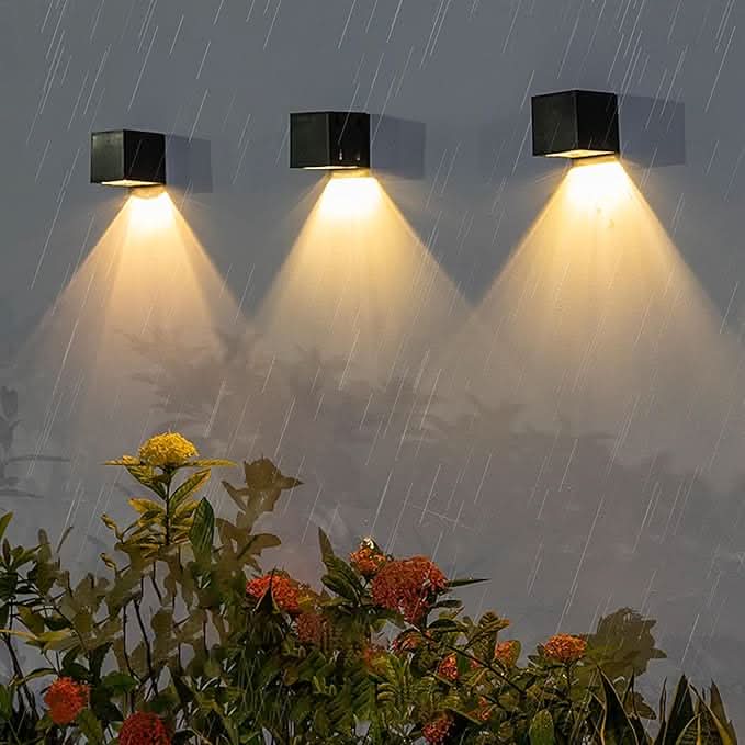 Solar LED Outdoor Wall Light – Weatherproof Eco-Friendly Garden Lighting with Modern Design 2