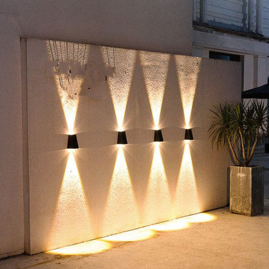 Outdoor Solar Powered Wall Lamp, Waterproof and Automatic - Pexav