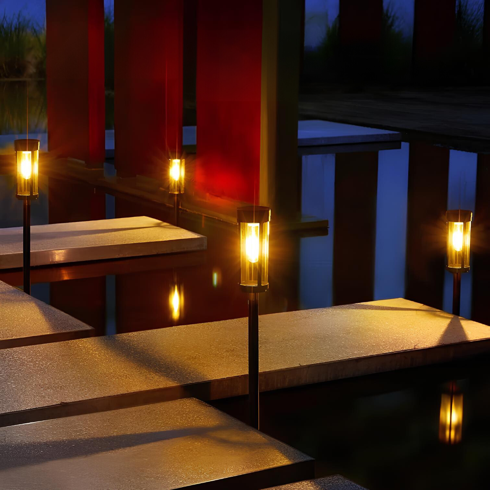 Solar Pathway Lights - Weatherproof LED Outdoor Garden Path Lights for Walkways, Auto On/Off, Warm White Illumination 1