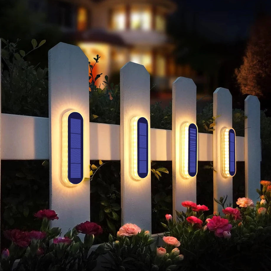 Bright Solar Powered Outdoor Step Lights with 30 LEDs - Pexav