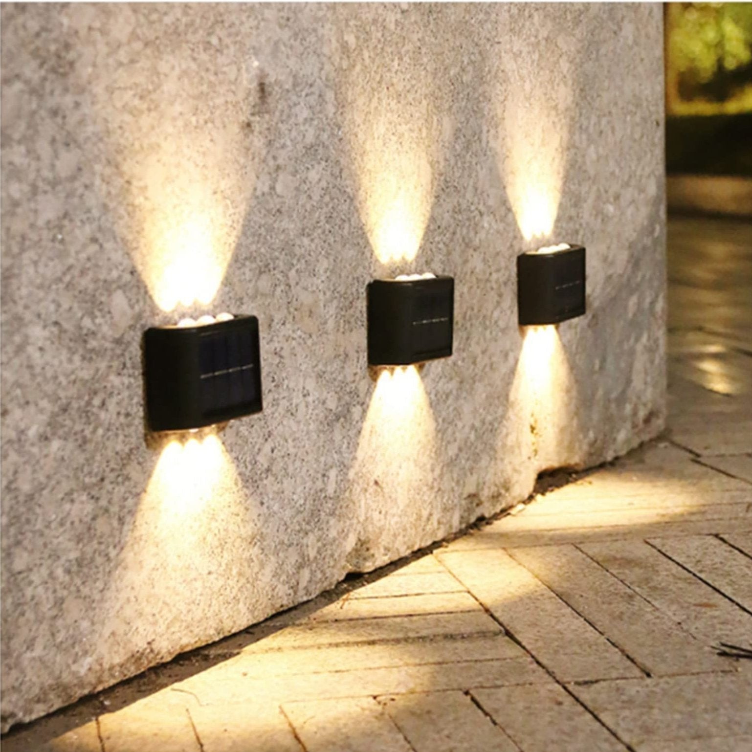 Outdoor Solar Powered Wall Lamp, Waterproof Garden Light - Pexav