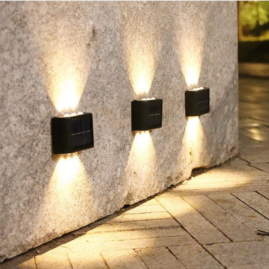 Outdoor Solar Powered Wall Lamp, Waterproof Garden Light - Pexav