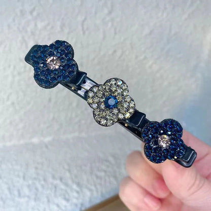 Shiny Gemstone Braid Hair Barrettes