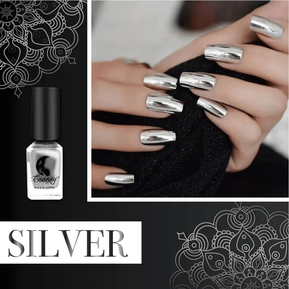 Shiny Chrome Finish Nail Polish