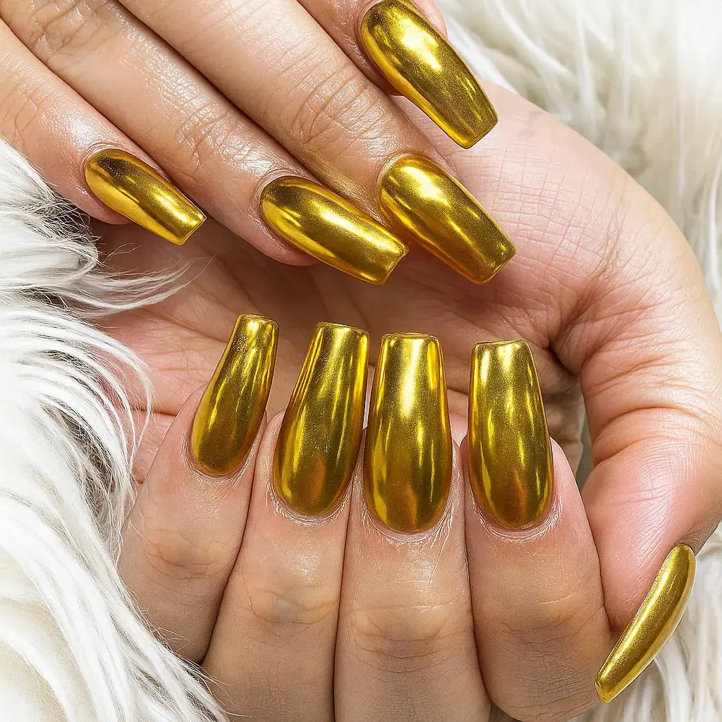 Shiny Chrome Finish Nail Polish