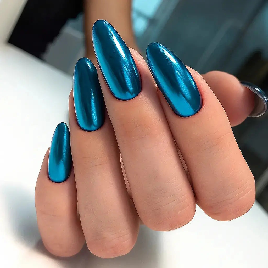 Shiny Chrome Finish Nail Polish