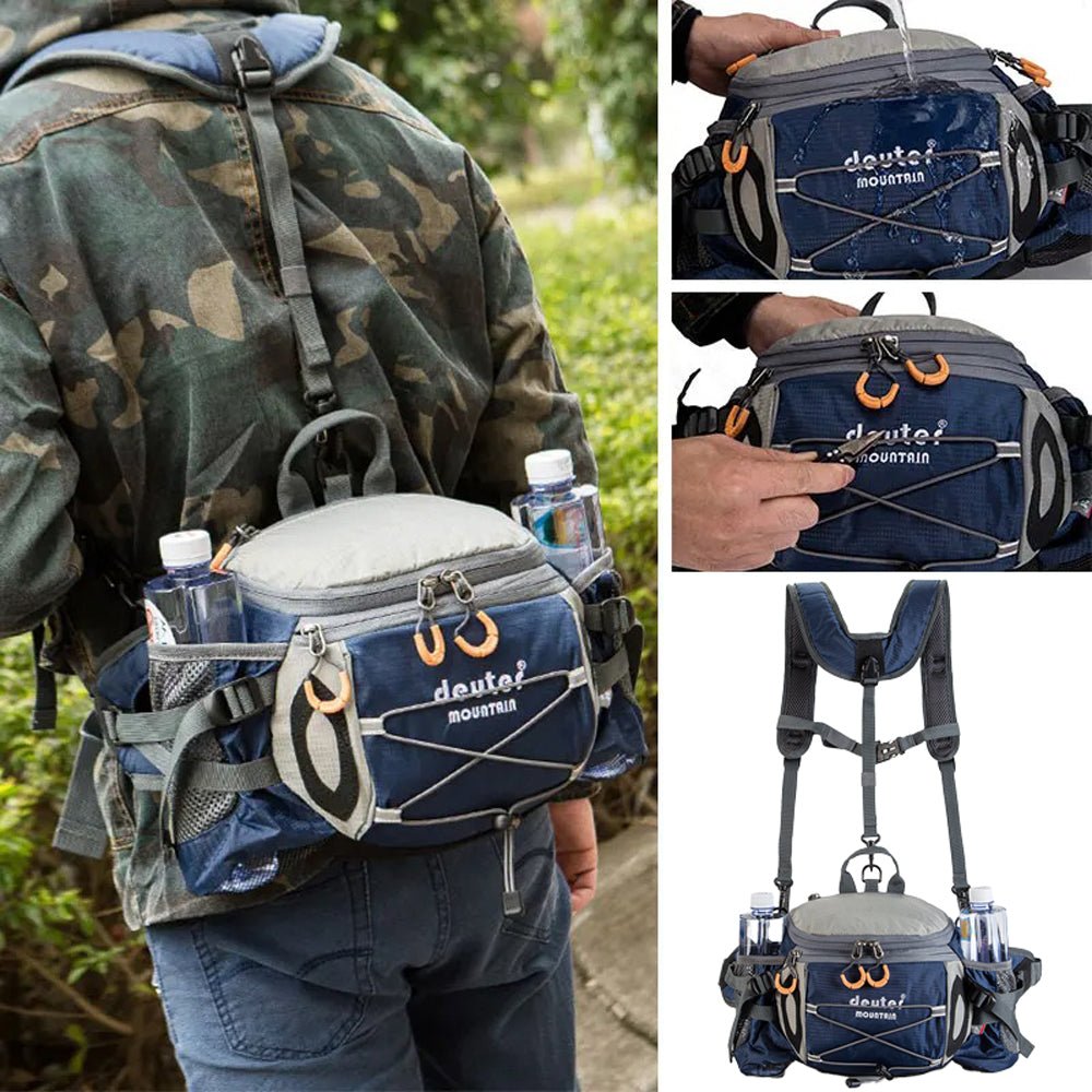 Athletic Belt Bag Outdoor Running 
Men's Hiking Rucksack Bike Camping 
Insulated Water Bottle Sports Cycling - Pexav