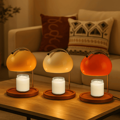 Stained Glass Aroma Lamp with LED Light – Candle Warmer for Aromatherapy, Smokeless and Elegant Design 4