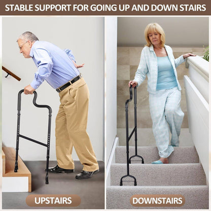 Stair Climbing Assist Cane – Adjustable Height Step Aid for Seniors with Hip or Knee Pain, Easy Walk Up or Down Stairs