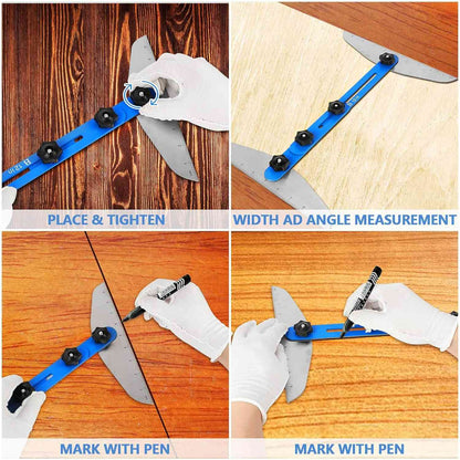 Stair Tread Jig Template Tool – Adjustable Gauge Made from Durable Material for Stairs, Risers, Shelves, and Partitions.