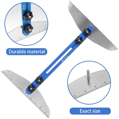 Stair Tread Jig Template Tool – Adjustable Gauge Made from Durable Material for Stairs, Risers, Shelves, and Partitions.