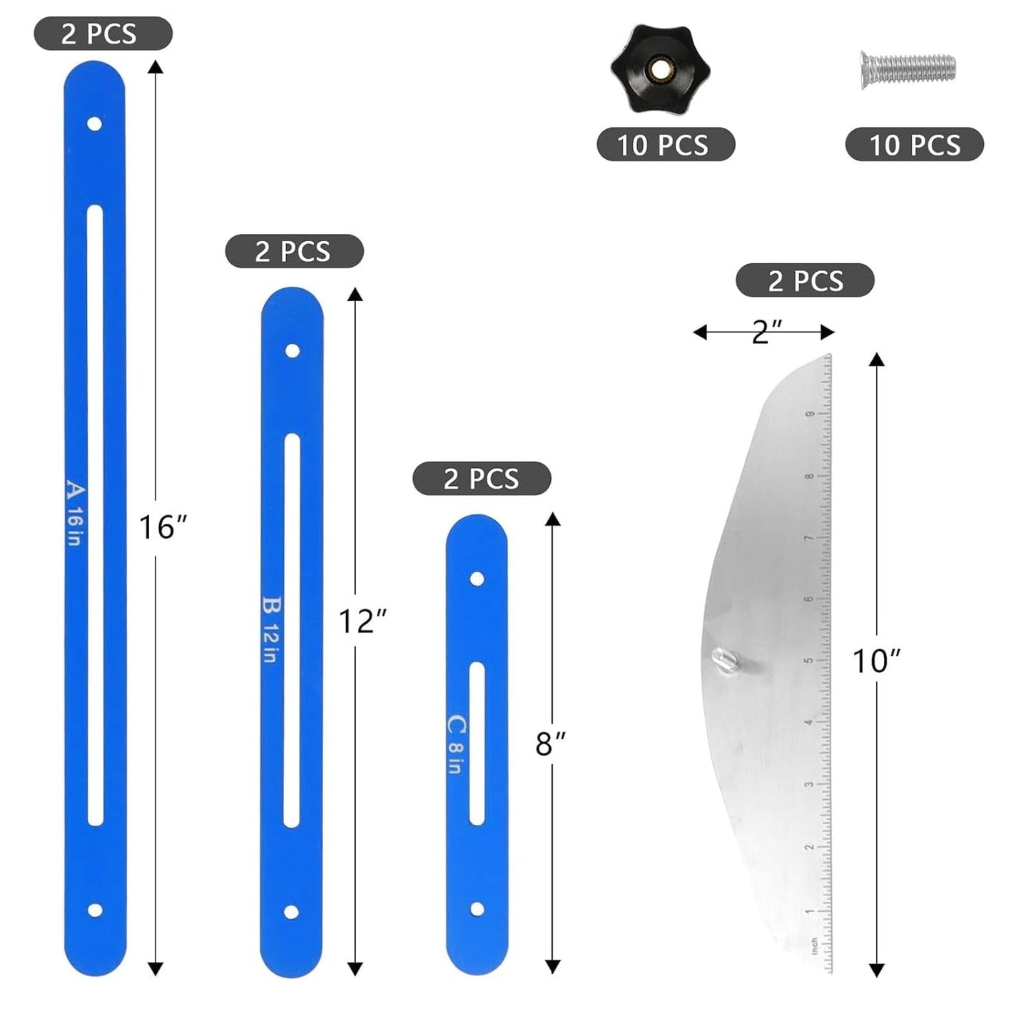 Stair Tread Jig Template Tool – Adjustable Gauge Made from Durable Material for Stairs, Risers, Shelves, and Partitions.