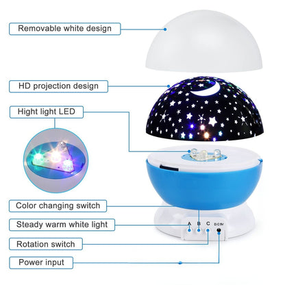Star Projector Lamp - Night Sky Light - Relaxing Bedroom Decor