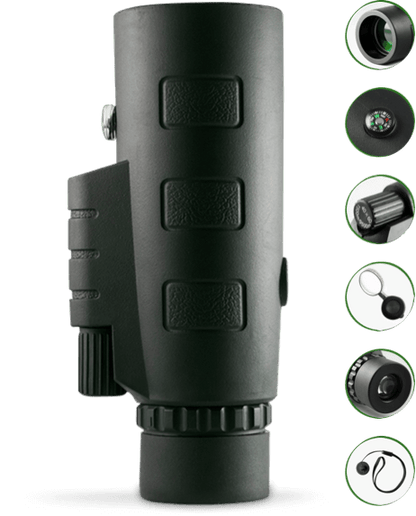 Compact 12X50 Waterproof Monocular with Phone Adapter