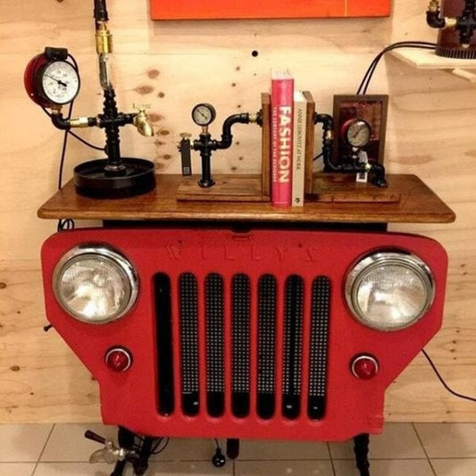 Vintage Retro Car Lamp Figurine Decor - Pexav