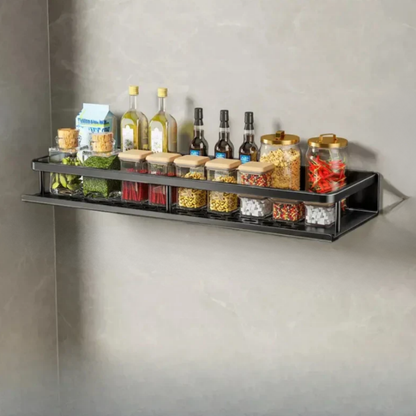 Space Saving Wall Shelf Organizer with Towel Rack - Pexav