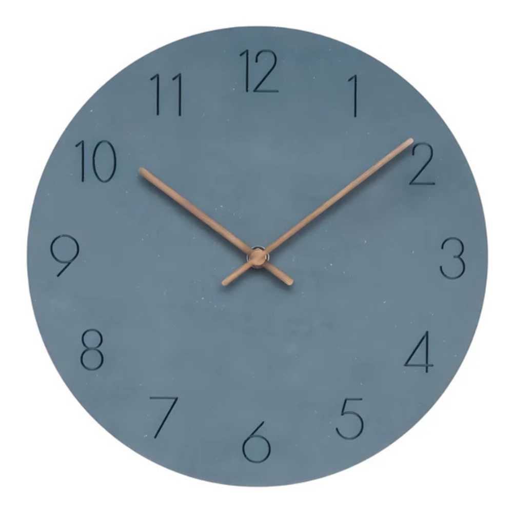 Simple Wood Wall Clock - Quiet Modern Home Timepiece - Pexav