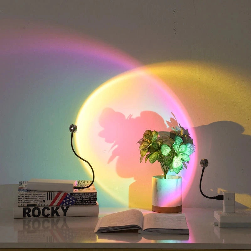 Colorful LED Night Lamp - USB Powered Relaxing Bedroom Light - Pexav