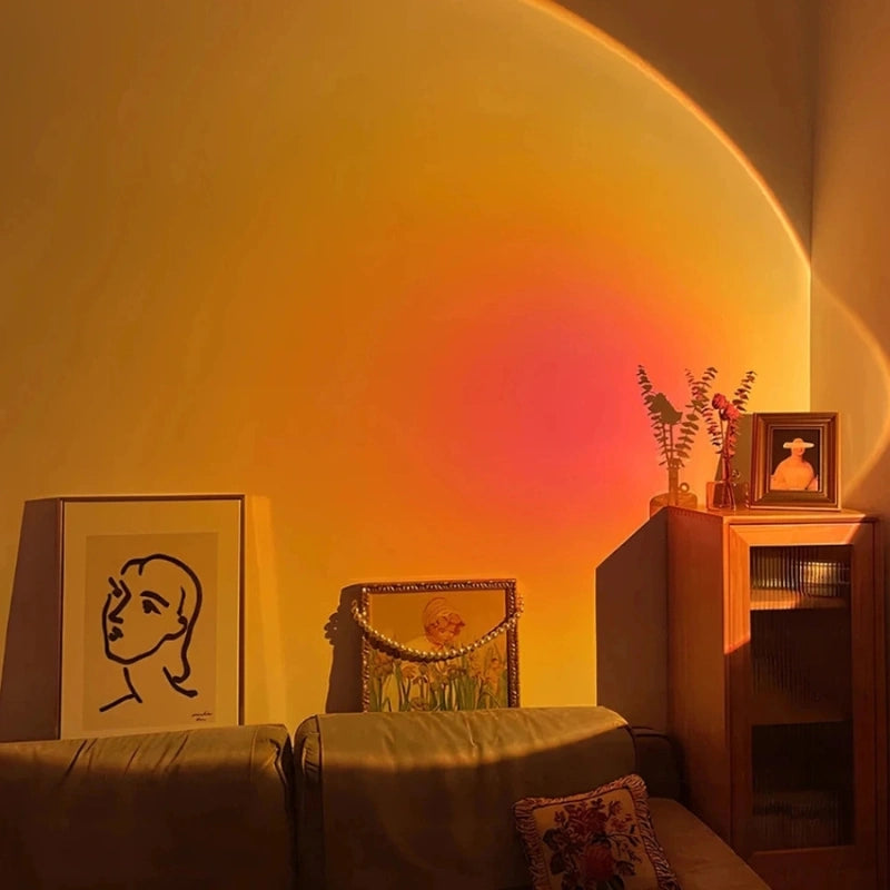 Sunset Projector Lamp - USB Powered LED Mood Light with 7 Color Modes for Relaxing Mood Lighting in Bedroom 3