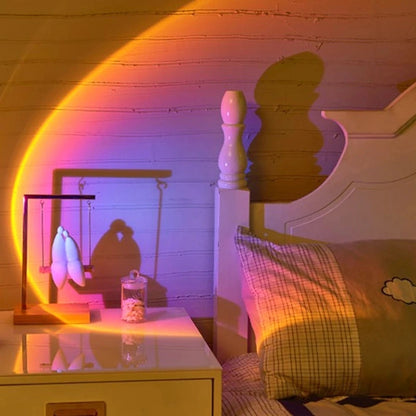 Sunset Projector Lamp - USB Powered LED Mood Light with 7 Color Modes for Relaxing Mood Lighting in Bedroom 4