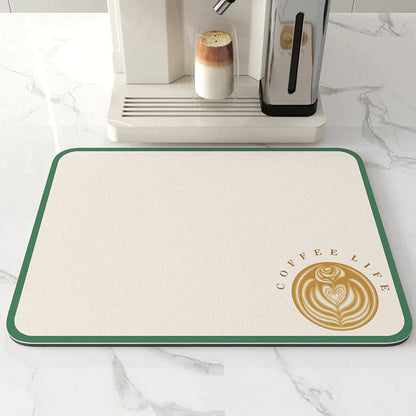 Super Absorbent Kitchen Mat - Durable PVC Dish Drying Mat for Clean Work Surfaces 1