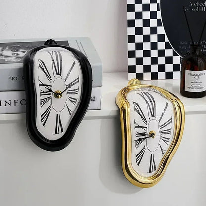 Unique Melted Wall Clock with Roman Numerals Quartz Movement - Pexav