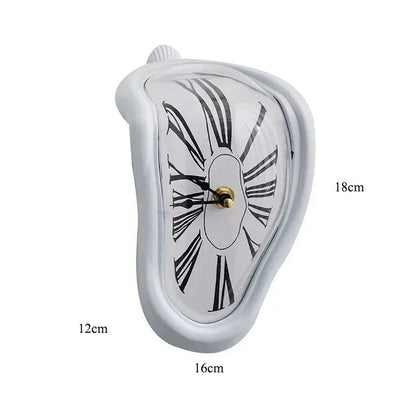 Surreal Melting Wall Clock with Roman Numerals Quartz Movement