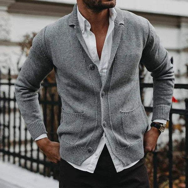 Simple Pocket Knit Cardigan