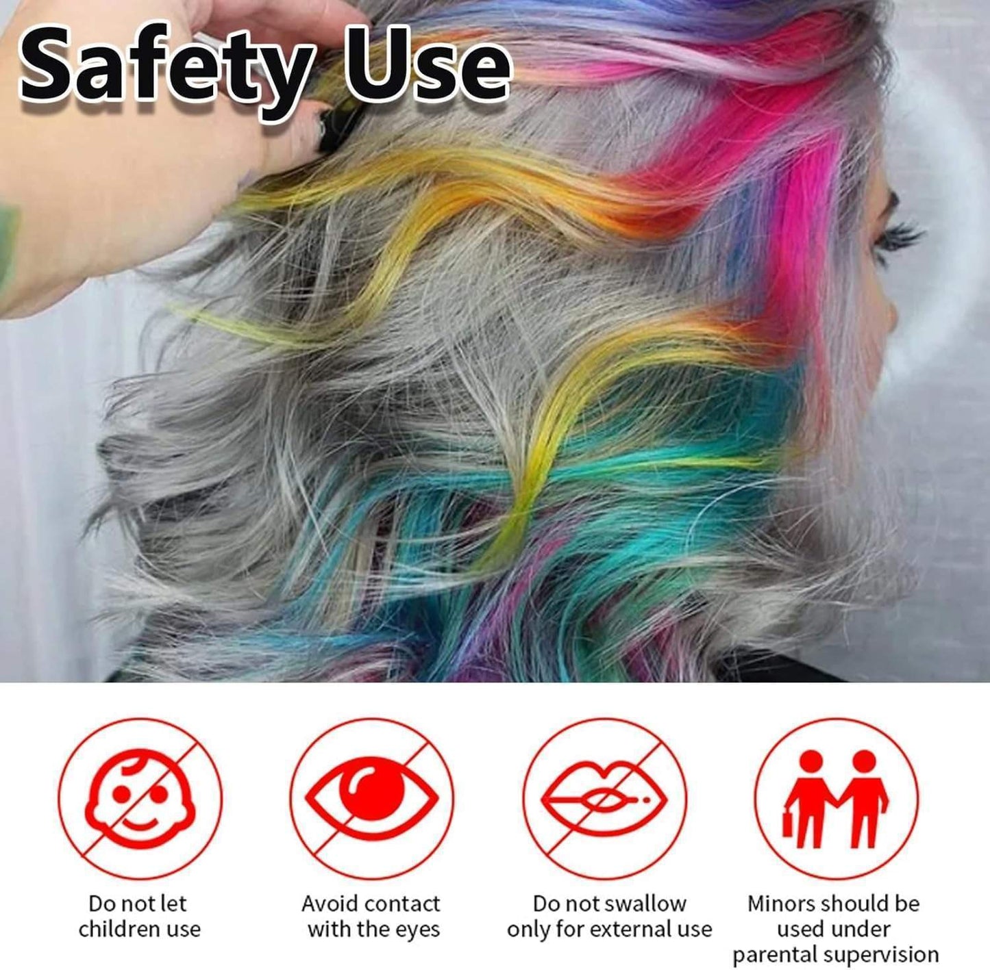 Temporary Hair Color Wax With Colors, Styles, Adds Light Shine & Covers Grays For Daily Party Cosplay Halloween DIY