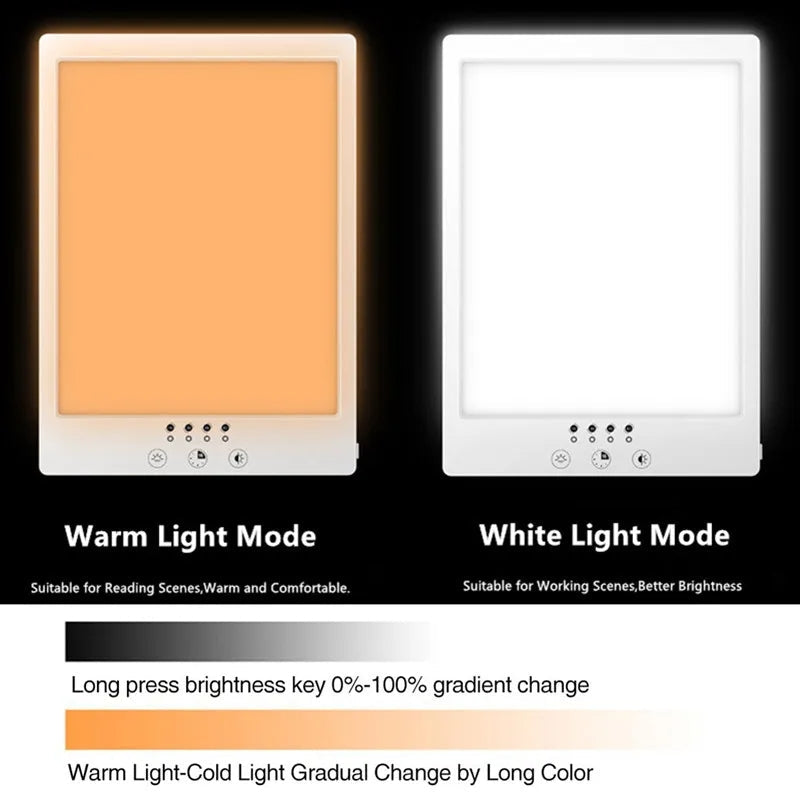 Therapy Light Panel with Stepless Dimming and Timer Control