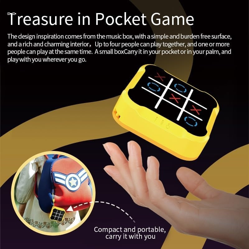 Tic-Tac-Toe Board Game with Fun & Educational, Compact Design, Multiple Play Modes, Safe for Ages 3+