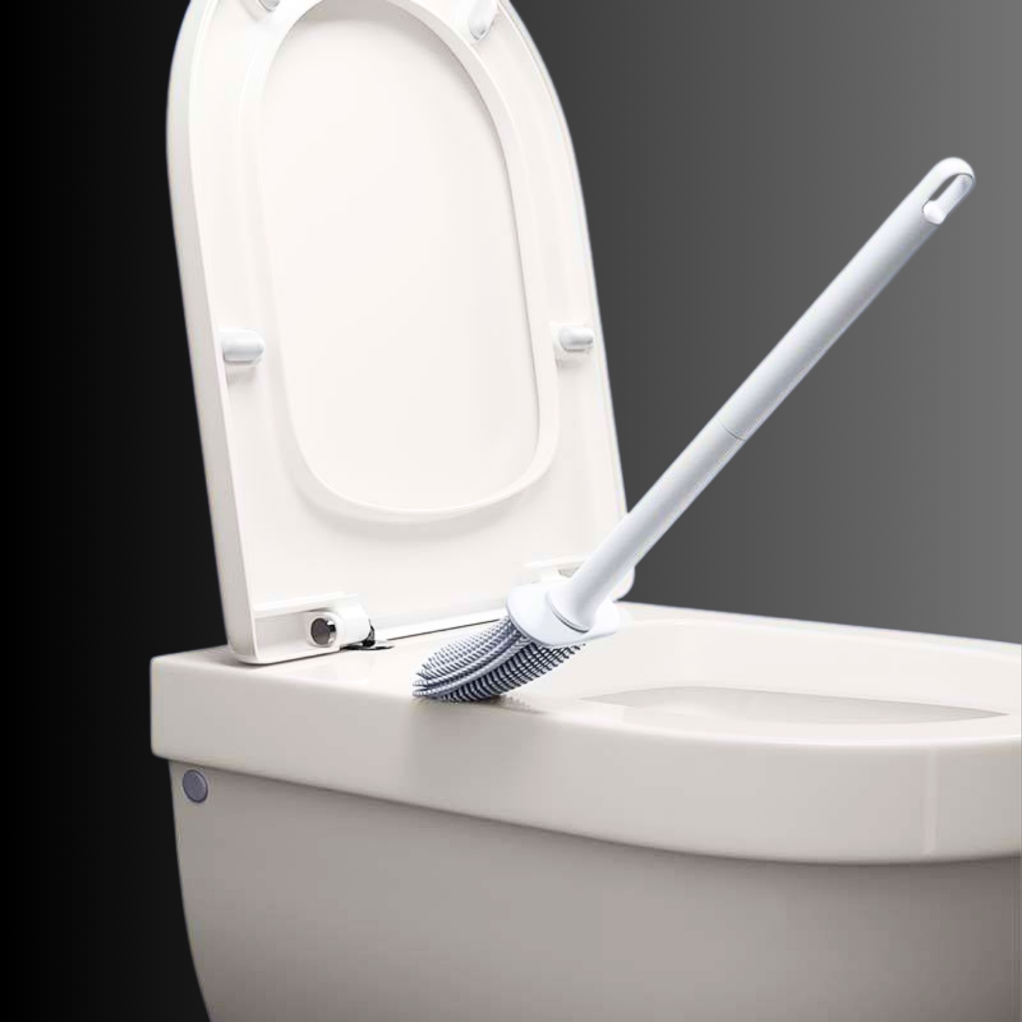 Soft Grip Toilet Brush with Strong Bristles and Storage - Pexav