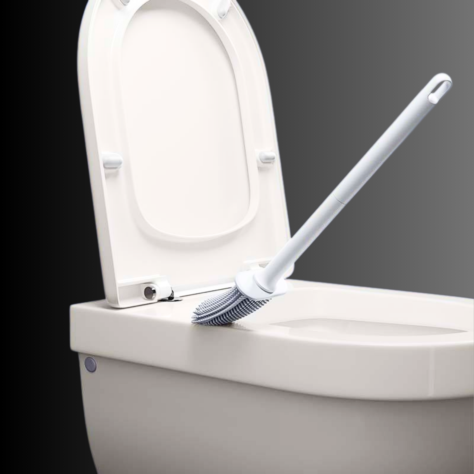 Soft Grip Toilet Brush with Strong Bristles and Storage - Pexav