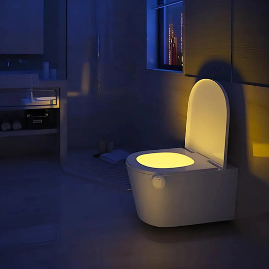 Automatic LED Toilet Nightlight with 8 Color Options - Pexav