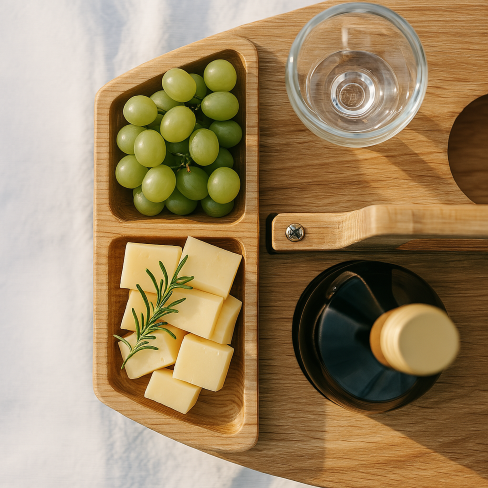 Collapsible Wooden Outdoor Wine Table