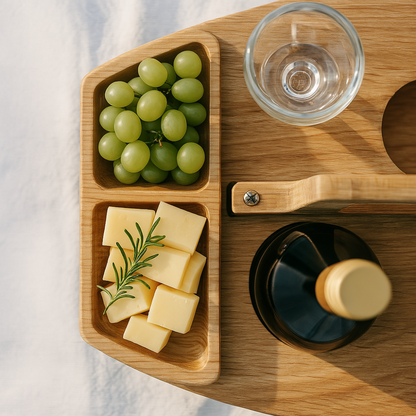Collapsible Wooden Outdoor Wine Table