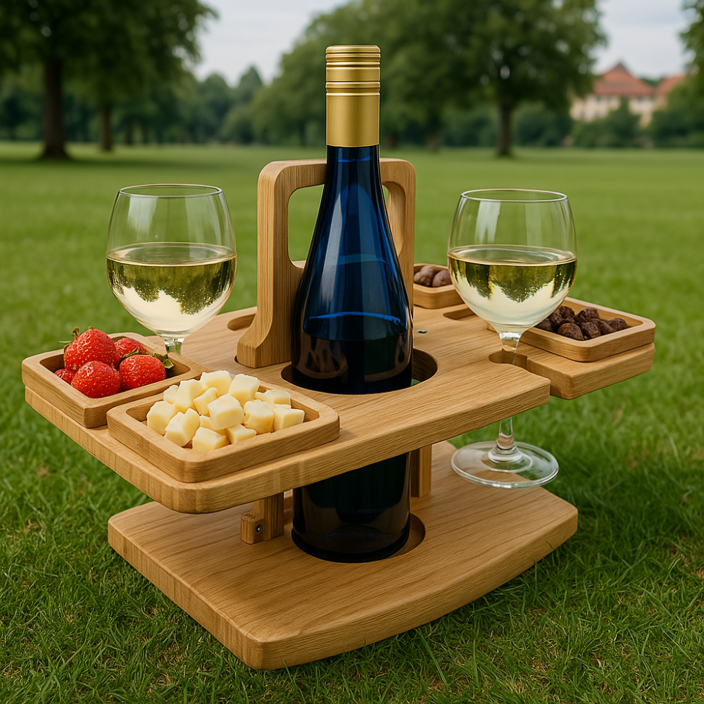 Collapsible Wooden Outdoor Wine Table