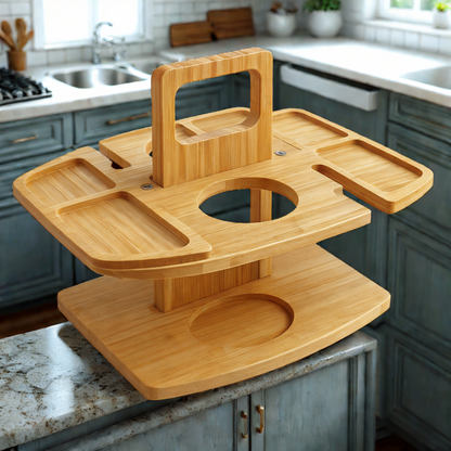 Collapsible Wooden Outdoor Wine Table