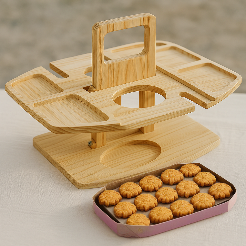 Collapsible Wooden Outdoor Wine Table