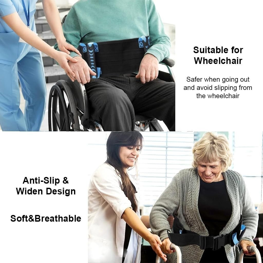 Transfer Belts for Lifting Seniors - Adjustable Gait Waist Belts Transfer Belts Patient Ambulation Walking Aid Belt