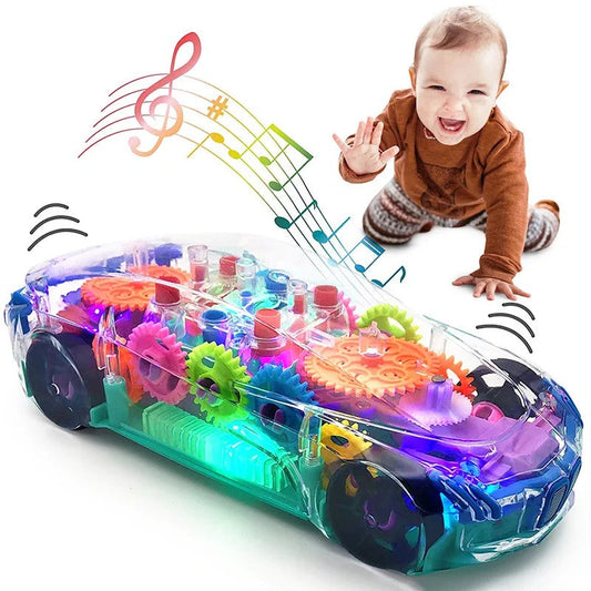 Colorful Musical Toy Car with Flashing Lights - Pexav