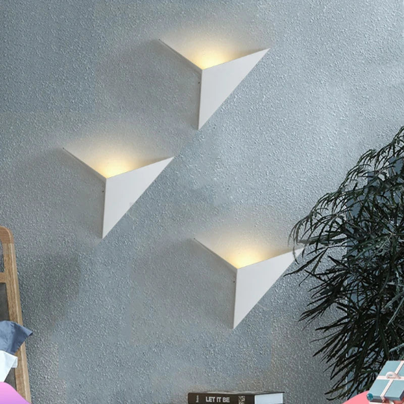 Triangular LED Wall Light – Nordic Design Aluminum Wall Lamp for Living Room, Hallway, Bedroom, Warm & Cool White Options 5