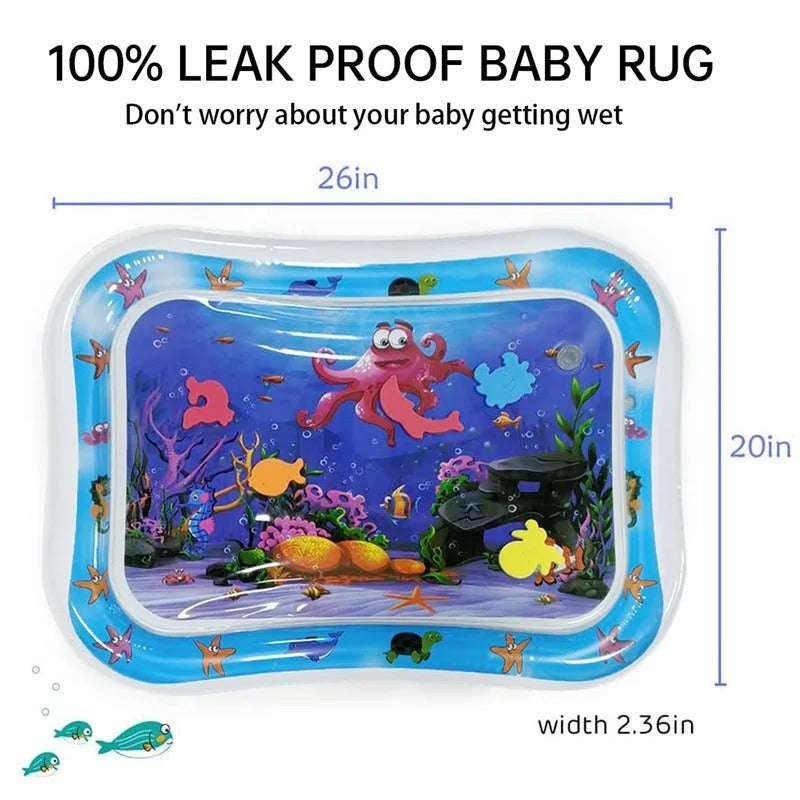 Tummy Time Water Mat, Safe for Babies & Toddlers, Foldable Easy to Clean
