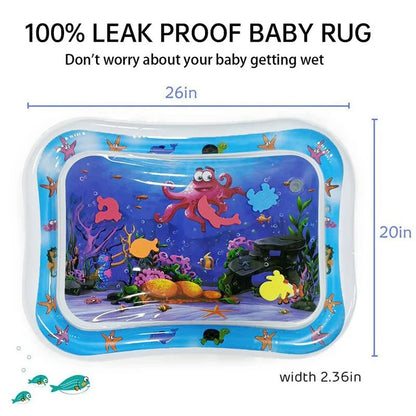 Tummy Time Water Mat, Safe for Babies & Toddlers, Foldable Easy to Clean