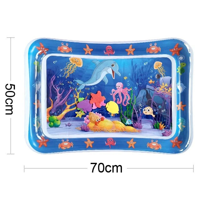 Tummy Time Water Mat, Safe for Babies & Toddlers, Foldable Easy to Clean